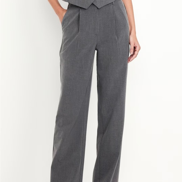 NWT Old navy gray pinstripe tailored trouser - Picture 1 of 6